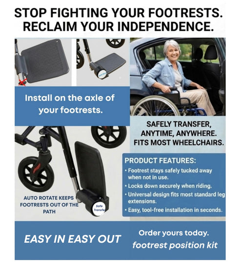 EASY IN EASY OUT footrest position kit